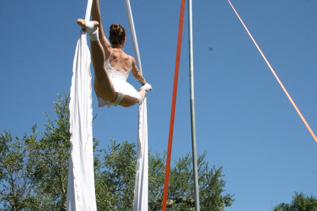 Spettacolo di Danza Aerea in Puglia . Porta eleganza e magia al tuo evento con lo spettacolo di danza acrobatica aerea.  artiste del cerchio aereo, uniscono forza, grazia e passione in coreografie mozzafiato. Adatto a matrimoni, feste private, sagre, eventi aziendali e molto altro, lo show è disponibile in Puglia e nel Sud Italia (Basilicata, Campania, Molise, Calabria). Rendi il tuo evento indimenticabile con uno spettacolo che incanta e sorprende!