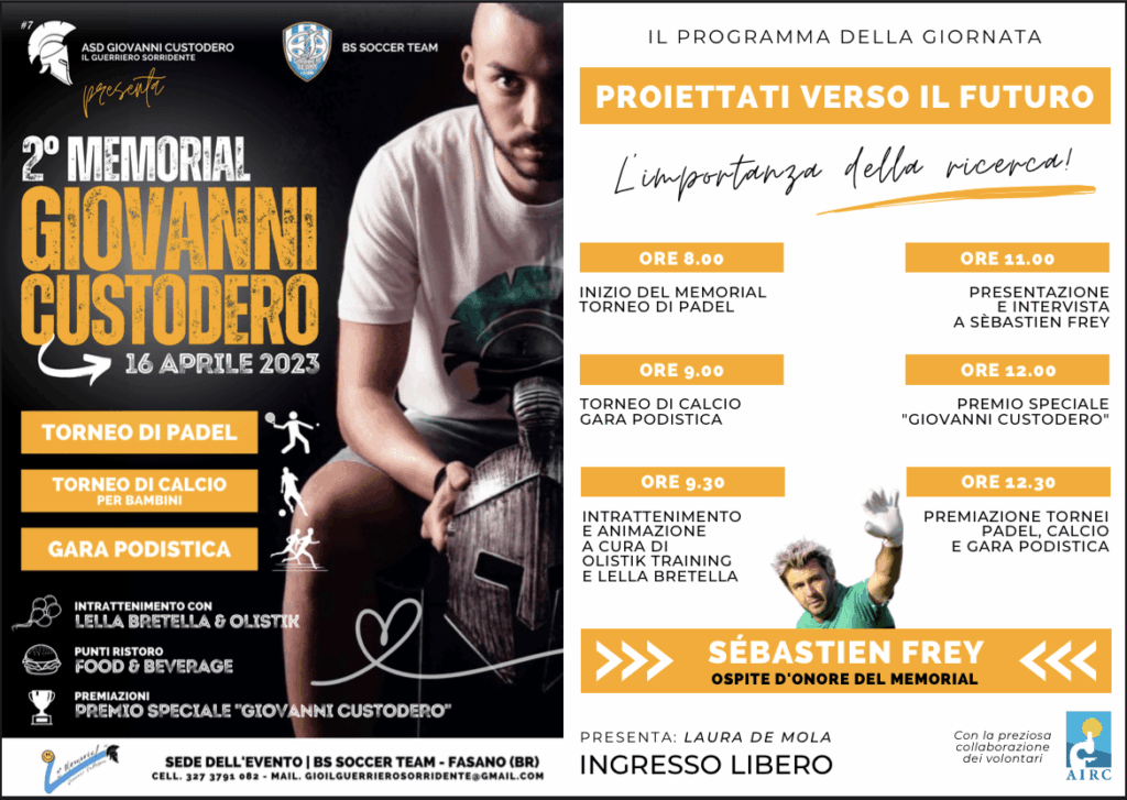 2° Memorial Giovanni Custodero, una giornata all’insegna dello sport