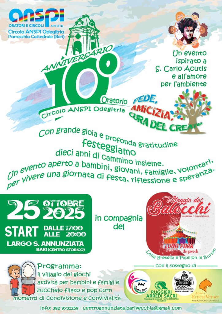 10° Anniversario dell’Oratorio del Circolo ANSPI Odegitria