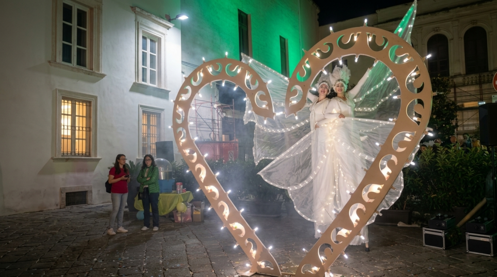 Lella Bretella crea allestimenti scenografici su misura per matrimoni: fondali personalizzati, archi decorativi, balloon art, strutture esclusive e allestimenti floreali. Servizio completo dalla progettazione al montaggio in Puglia.
